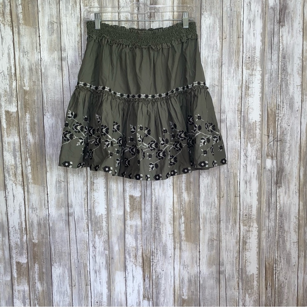Kate Spade Broome Street Embroidered Poplin Skirt - Picture 2 of 5